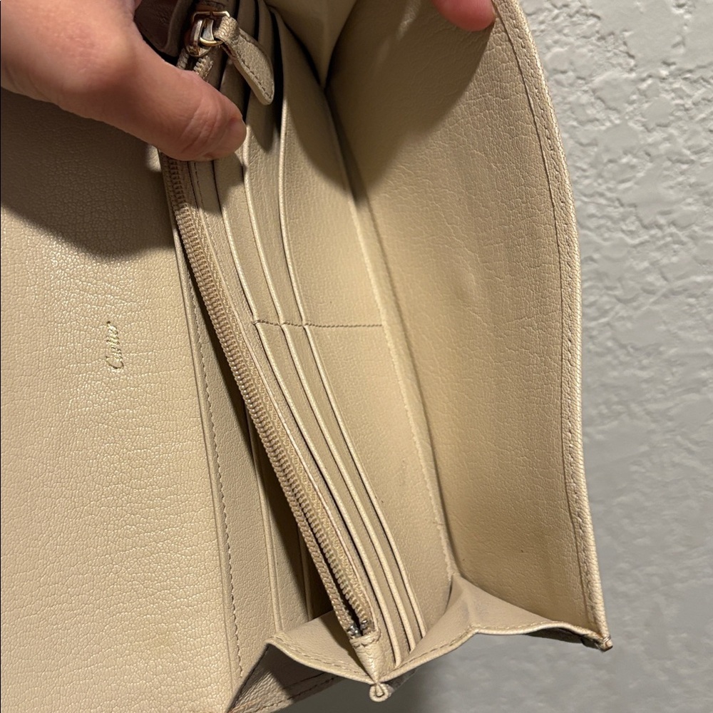 Cartier Cream Leather Wallet with Gold Hardware - Picture 11 of 14